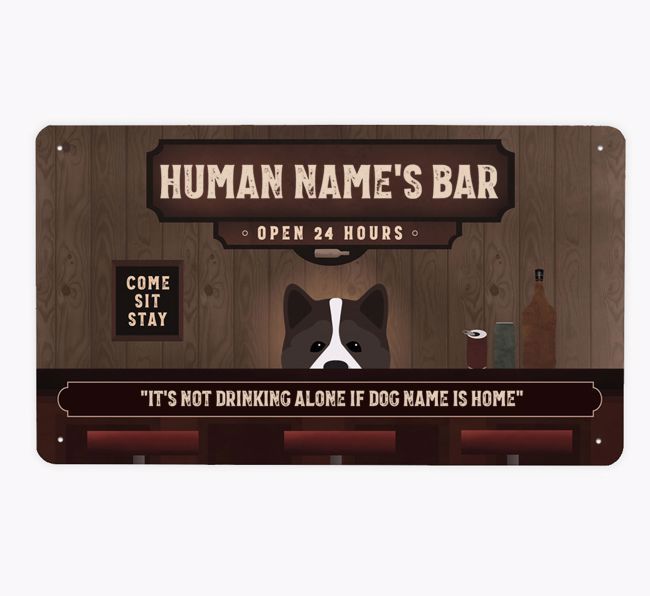 Vintage Bar: Personalized {breedFullName} Metal Sign